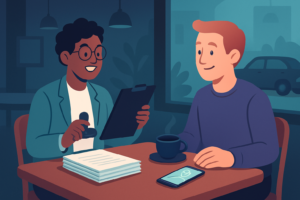 mobile notary with client