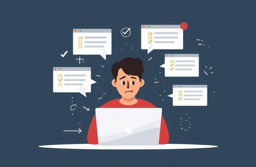 Confused person looking at laptop