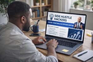 Entrepreneur taking an online course