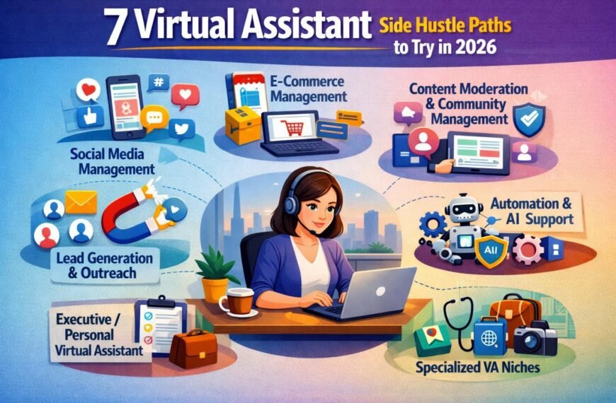 virtul assistant side hustle paths